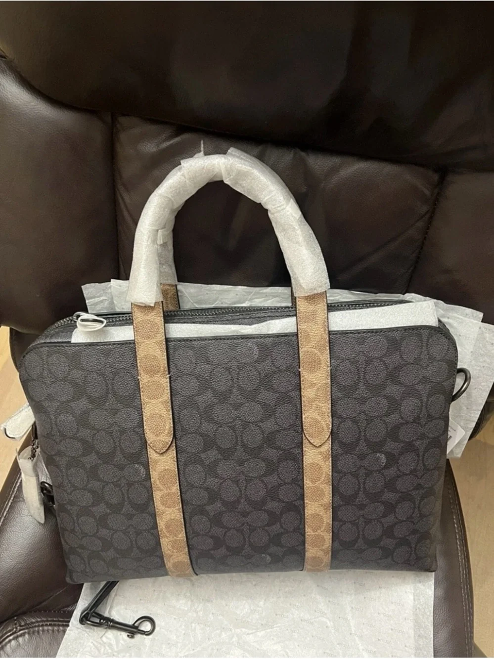 NWT Coach Men’s Metropolitan Soft Brief In Colorblock Signature Canvas